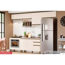 Cozinha Completa Connect 8 Peças (5 Armários + 2 Balcões + 1 Complemento) C5P79 Off White - Henn
