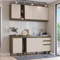 Cozinha Completa Connect 8 Portas 2 Gavetas 100% Mdf Duna/Cristal - Henn