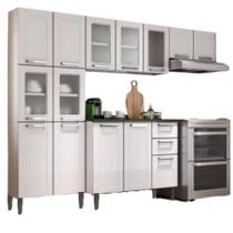 Cozinha completa de Aço 2 Armários Aéreos, 1 Paneleiro e Balcão Multipla Bertolini