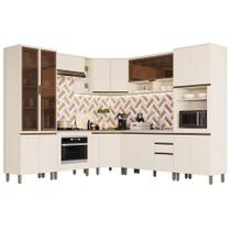 Cozinha Completa de Canto 10 Peças Connect com Balcão Forno de Embutir - Móveis Henn