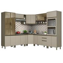 Cozinha Completa de Canto 10 Peças Connect com Torre Quente 2 Fornos - Móveis Henn Cozinha Completa de Canto 10 Peças Connect com Torre Quente 2 Fornos - Móveis Henn