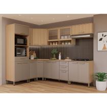 Cozinha Completa de Canto 100 MDF 9 Peças Com Tampo e Espaço Forno e Micro-ondas 458cm Duna Luciane Móveis Cozinha Completa de Canto 100 MDF 9 Peças Com Tampo e Espaço Forno e Micro-ondas 458cm Duna Luciane Móveis