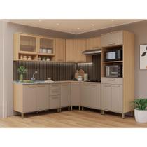 Cozinha Completa de Canto 100 MDF 9 Peças Espaço Forno e Micro-ondas 458cm Duna Luciane Móveis Cozinha Completa de Canto 100 MDF 9 Peças Espaço Forno e Micro-ondas 458cm Duna Luciane Móveis