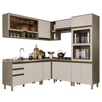 Cozinha Completa de Canto 7 Peças Connect com Torre Quente 2 Fornos - Móveis Henn