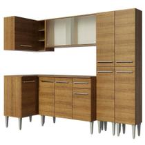 Cozinha Completa de Canto Emilly Self Armário Vidro Madesa Cozinha Completa de Canto Emilly Self Armário Vidro Madesa