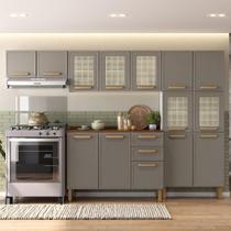 Cozinha Completa em Aço 14 Portas 2 Gav Essência Bertolini