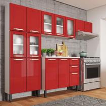 Cozinha Completa em Aço 14 Portas 2 Gavetas Colors Vermelho Cozinha Completa em Aço 14 Portas 2 Gavetas Colors Vermelho