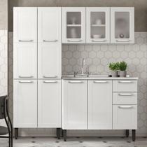 Cozinha Completa em Aço com Pia 2 Gavetas Múltipla Bertolini