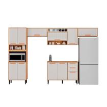 Cozinha Completa em MDP Nápoles Off White e Cinamomo 350cm cItatiaia Cozinha Completa em MDP Nápoles Off White e Cinamomo 350cm cItatiaia