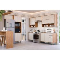 Cozinha Completa Esplêndida 7 Peças (4Aéreos+2Balcões+1TorreQuente) C7P183 Freijo/Off White - MGM Cozinha Completa Esplêndida 7 Peças (4Aéreos+2Balcões+1TorreQuente) C7P183 Freijo/Off White - MGM