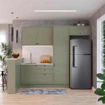 Cozinha Completa Évora com Bancada 6 PT 3 GV Verde Hill Cozinha Completa Évora com Bancada 6 PT 3 GV Verde Hill