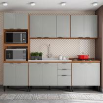 Cozinha Completa Firenze 14 Portas 2 Gavetas Amêndola Touch/Nude Prime Tx - Demóbile