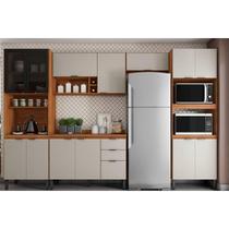 Cozinha Completa Firenze 5 Peças (2Aéreos+1Balcão+2Paneleiros) C5P155 Amendola/Nude Prime TX - Demóbile Cozinha Completa Firenze 5 Peças (2Aéreos+1Balcão+2Paneleiros) C5P155 Amendola/Nude Prime TX - Demóbile