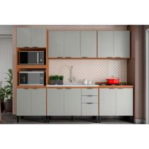 Cozinha Completa Firenze 5 Peças (2Aéreos+2Balcões+1Paneleiro) s/Pia FMT009 Amendola/Nude Prime TX - Demóbile Cozinha Completa Firenze 5 Peças (2Aéreos+2Balcões+1Paneleiro) s/Pia FMT009 Amendola/Nude Prime TX - Demóbile