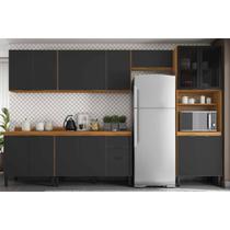 Cozinha Completa Firenze 6 Peças (3Aéreos+2Balcões+1Paneleiro) C6P128 Avena/Grafito - Demóbile