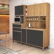 Cozinha Completa Gabi 10 Portas Ripado c/ Gavetas MDF
