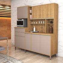 Cozinha Completa Gabi 10 Portas Ripado c/ Gavetas MDF