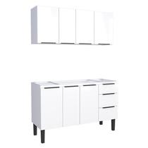 Cozinha Completa Gabinete Para Pia 140cm e Armário Aéreo Jupter Cozimax Branco