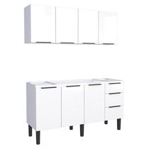 Cozinha Completa Gabinete Para Pia 160cm e Armário Aéreo Jupter Cozimax Branco