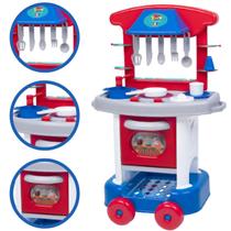 Cozinha Completa Infantil 71cm De Brinquedo Play Time Com Acessórios Meninos Meninas Cotiplás