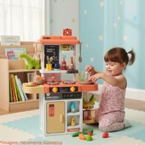 Cozinha Completa Infantil com Acessórios Divertidos e Torneira com Água