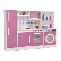 Cozinha Completa Infantil + Máquina de Lavar e Geladeira MDF