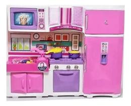 Cozinha Completa Infantil Premium Lua de Cristal Rosa 706 - Shopbr