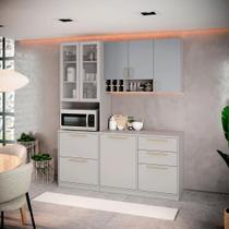 Cozinha Completa Itatiaia Essence 190cm em Madeira Fendi/Gris Cozinha Completa Itatiaia Essence 190cm em Madeira Fendi/Gris