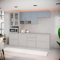 Cozinha Completa Itatiaia Essence 270cm com Vidro em Madeira Fendi/Gris Cozinha Completa Itatiaia Essence 270cm com Vidro em Madeira Fendi/Gris