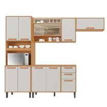Cozinha Completa Itatiaia Nápoles 220cm 4 Peças com Vidro Cozinha Completa Itatiaia Nápoles 220cm 4 Peças com Vidro