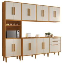 Cozinha Completa Lorena 15 Portas 2 Gavetas Nature Off Kaiki Móveis Cozinha Completa Lorena 15 Portas 2 Gavetas Nature Off Kaiki Móveis