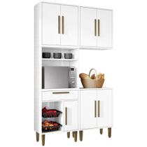 Cozinha Completa Lorena 7 Portas 1 Gaveta Branco Kaiki Móveis