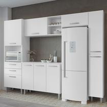 Cozinha Completa Luna 5 Peças I01 Carvalho Branco Clique Chique
