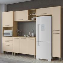 Cozinha Completa Luna 5 Peças I01 Carvalho Off White Clique Chique