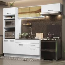 Cozinha Completa Madesa Agata 270004 com Armário e Balcão (Sem Tampo e Pia) - Branco Cozinha Completa Madesa Agata 270004 com Armário e Balcão (Sem Tampo e Pia) - Branco