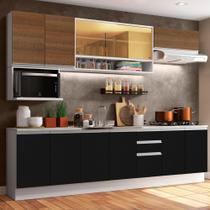 Cozinha Completa Madesa Genova com Armário e Balcão (Sem Tampo e Pia) Cozinha Completa Madesa Genova com Armário e Balcão (Sem Tampo e Pia)