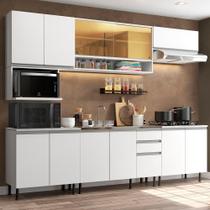 Cozinha Completa Madesa Genova com Armário e Balcão (Sem Tampo e Pia) Cozinha Completa Madesa Genova com Armário e Balcão (Sem Tampo e Pia)