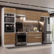 Cozinha Completa Madesa Glamy 350001 com Armário e Balcão (Sem Tampo e Pia) - Branco/Rustic Cozinha Completa Madesa Glamy 350001 com Armário e Balcão (Sem Tampo e Pia) - Branco/Rustic