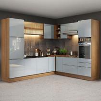 Cozinha Completa Madesa Lux Armário e Balcão Rustic/cinza Cozinha Completa Madesa Lux Armário e Balcão Rustic/cinza
