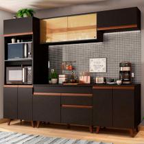 Cozinha Completa Madesa Reims 260002 com Armário e Balcão - Preto Cozinha Completa Madesa Reims 260002 com Armário e Balcão - Preto