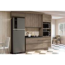 Cozinha Completa Maxxi 5 Peças (2Aéreo+1Balcão+1Paneleiro+1Complemento) C5P23 Nogal - Kappesberg Cozinha Completa Maxxi 5 Peças (2Aéreo+1Balcão+1Paneleiro+1Complemento) C5P23 Nogal - Kappesberg