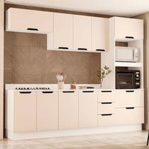 Cozinha Completa Meena 10 Portas 4 Gavetas 40250073 Branco/Creme - Politorno