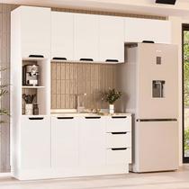 Cozinha Completa Meena 8 Portas 3 Gavetas 40250060 Branco - Politorno