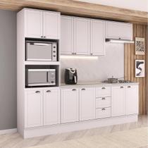 Cozinha Completa Milla Fresh 12 Portas 3 Gavetas MDF 270CM Branco Cozinha Completa Milla Fresh 12 Portas 3 Gavetas MDF 270CM Branco