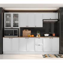 Cozinha Completa Modulada 12 Portas 2 Gavetas 1 Nicho para Forno Poliman Móveis Branco