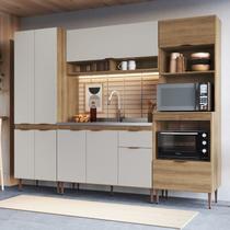 Cozinha Completa Modulada 4 Peças com Torre Quente para 2 Fornos e Paneleiro Duplo Veneza Modulada Bege/Mel/Arenas Cozinha Completa Modulada 4 Peças com Torre Quente para 2 Fornos e Paneleiro Duplo Veneza Modulada Bege/Mel/Arenas