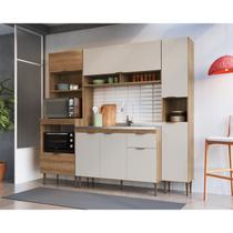 Cozinha Completa Modulada 4 Peças com Torre Quente para 2 Fornos e Paneleiro Veneza Modulada Bege/Mel/Arenas Cozinha Completa Modulada 4 Peças com Torre Quente para 2 Fornos e Paneleiro Veneza Modulada Bege/Mel/Arenas