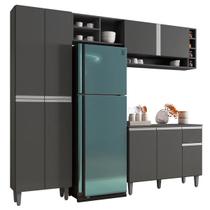 Cozinha Completa Modulada 4 Peças Vanessa Cinza Fosco 1919 AJL Móveis