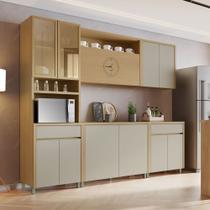 Cozinha Completa Modulada 5 Peças 11 Portas 2 Gavetas Condessa 270cm 100% MDF Cinza/Carvalho/Greige Cozinha Completa Modulada 5 Peças 11 Portas 2 Gavetas Condessa 270cm 100% MDF Cinza/Carvalho/Greige