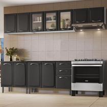 Cozinha Completa Modulada 5 Peças 12 Portas 2 Gavetas New Premium Itatiaia Cinza
